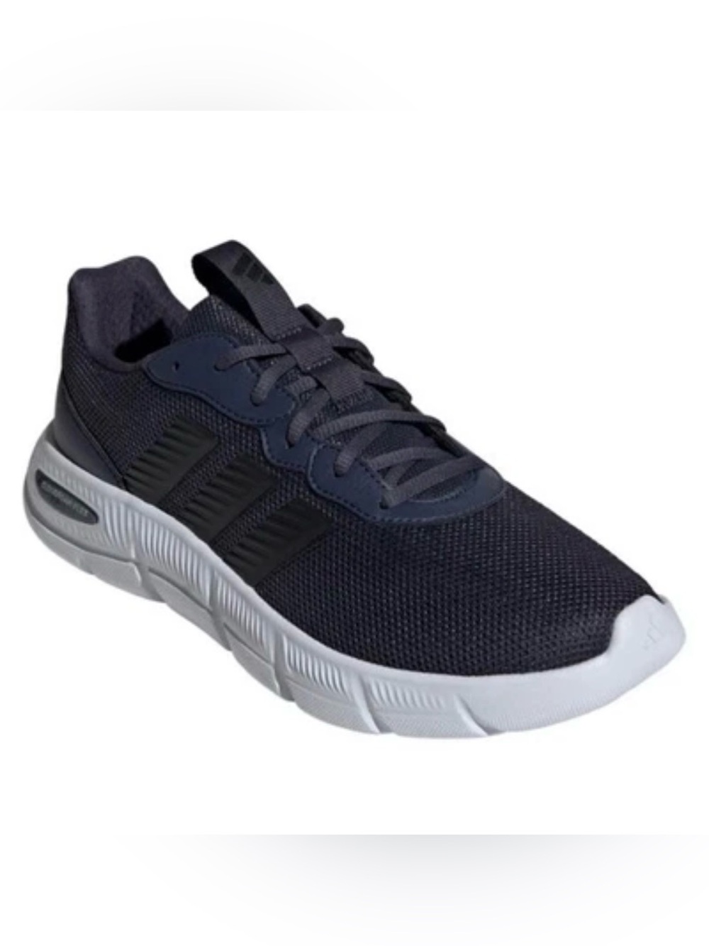 adidas Men's Navy and White Cloudfoam Flex Athletic Shoes